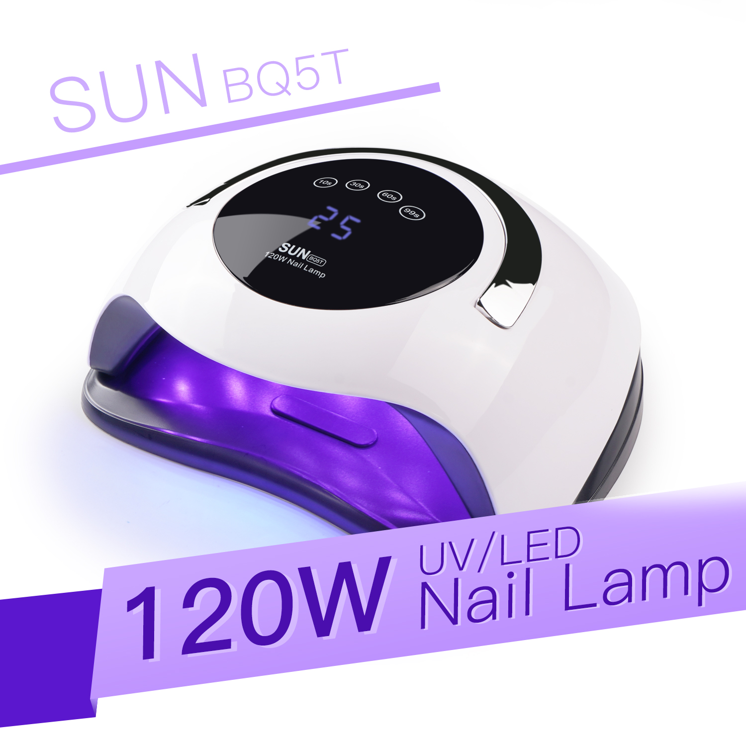 Big power Wholesale  CCFL+LED nail polish curing Dryer 120 W Nail Art UV Gel Lamp LED light Nail with fan led table light