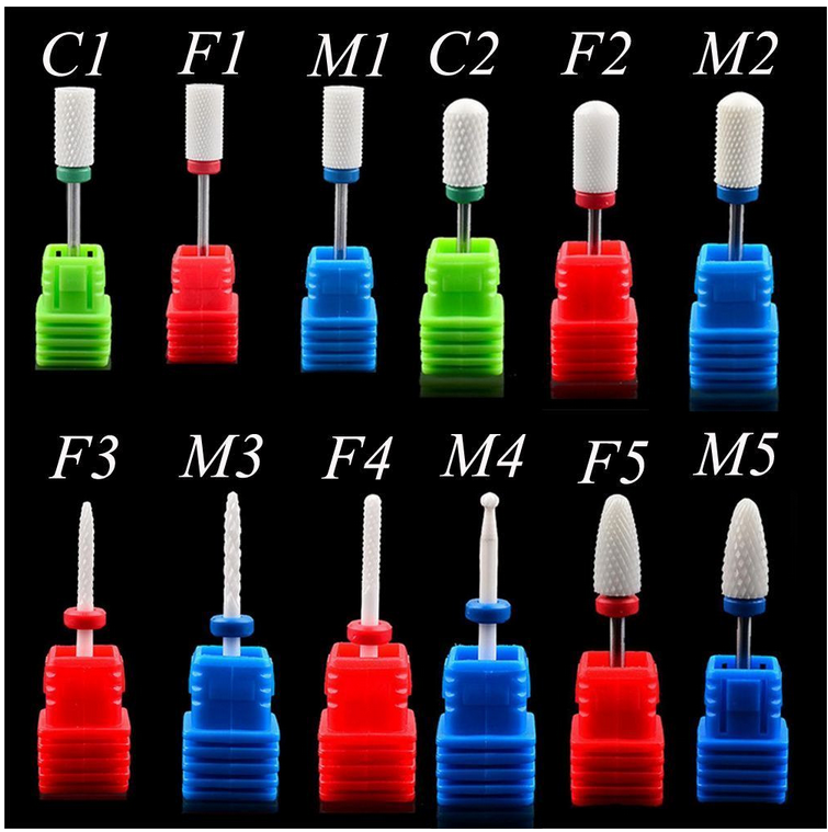 1pcs Carbide Tungsten Milling Cutter Burrs Electric Nail Drill Bit Cuticle Polishing Tools for Manicure Drill D-1-5