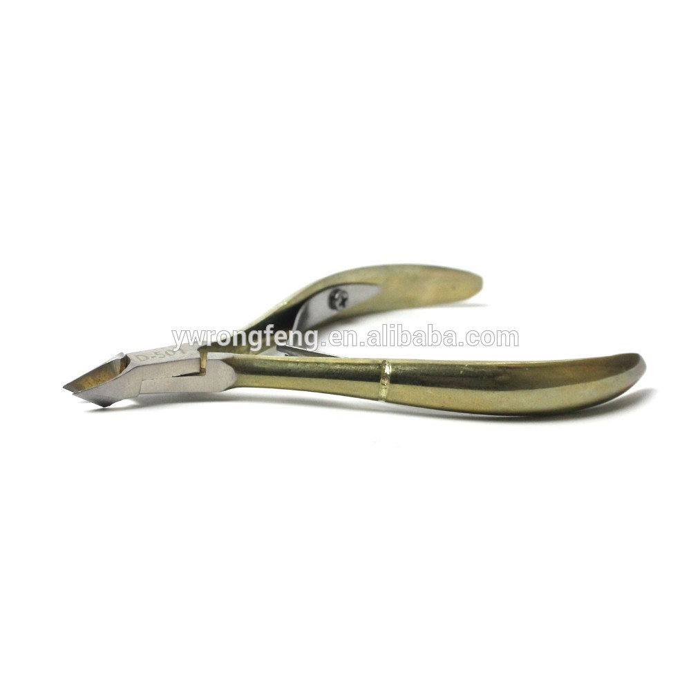 Hot sale Golden color Edge Cutter Acrylic cheap nail clipper
