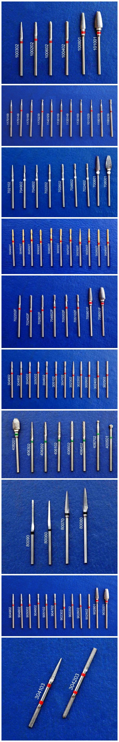 Hot-selling Tungsten Blue Burrs Nano Coating Carbide Nail Drill Bit D-1-5