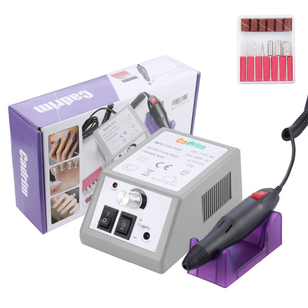 Faceshowes Electric Nail Drill Manicure Machine with Drills 6 Bits Pedicure Manicure Nail Art Equipment Nail File DM-14